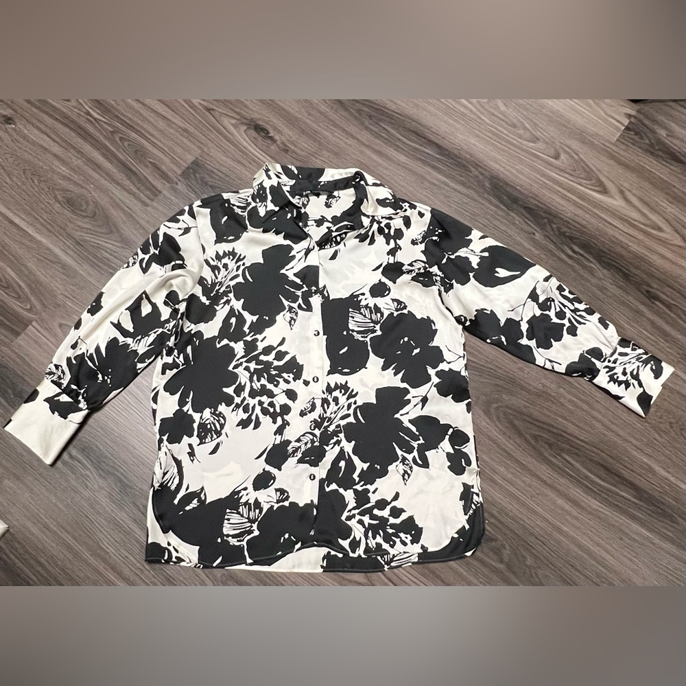 Zara Floral Print Shirt - Picture 8 of 15